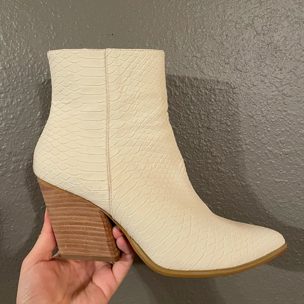 Cream booties